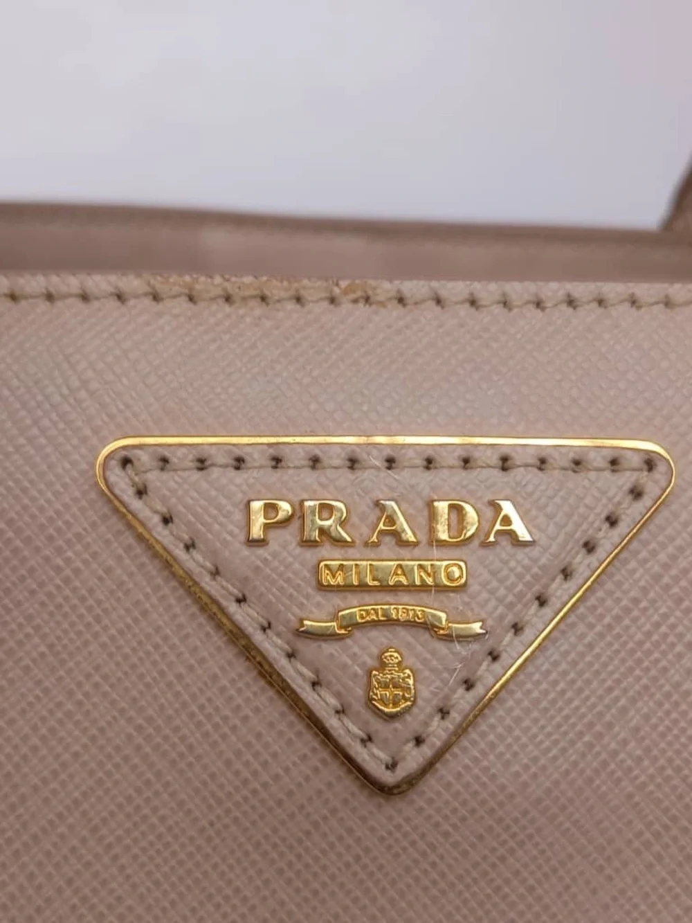 Prada Beige Saffiano Tote with Gold Hardware - Picture 5 of 13